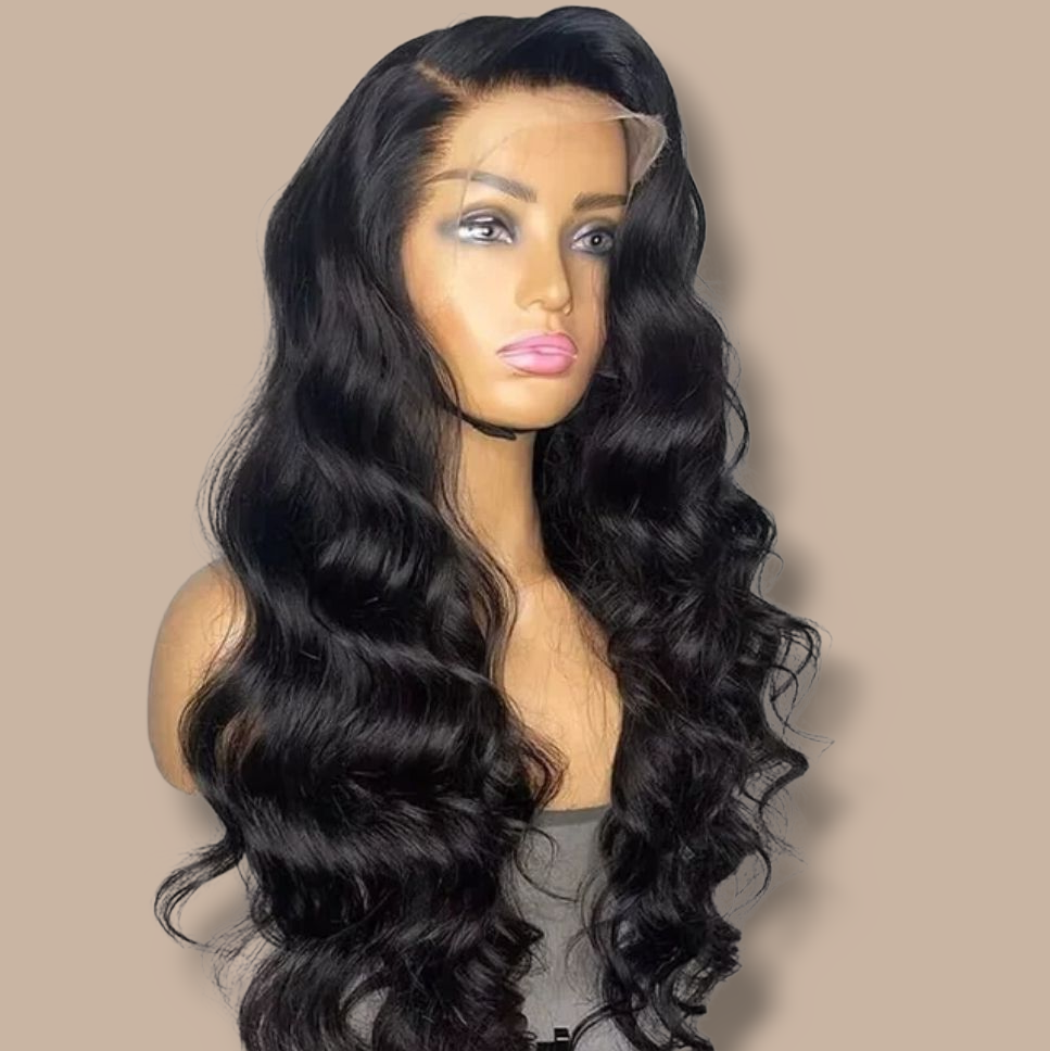 Élégance Profonde - Dark Deep Wave Lace Front Wig | Voluminous & Natural