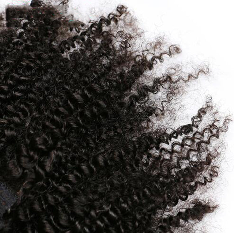 Afro Kinky Curly Clip In Human Hair Extensions 4C texture