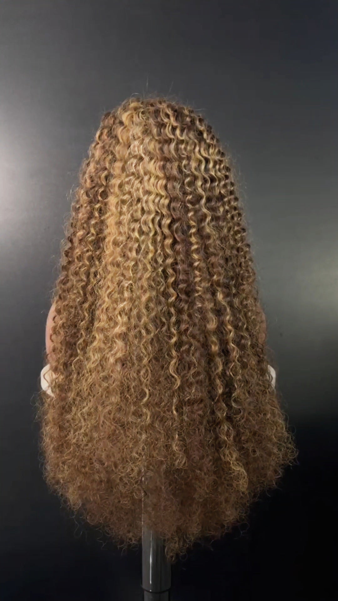 Aurore - Curly Lace Front Wig | Deep Brown & Golden Honey | Natural Shine