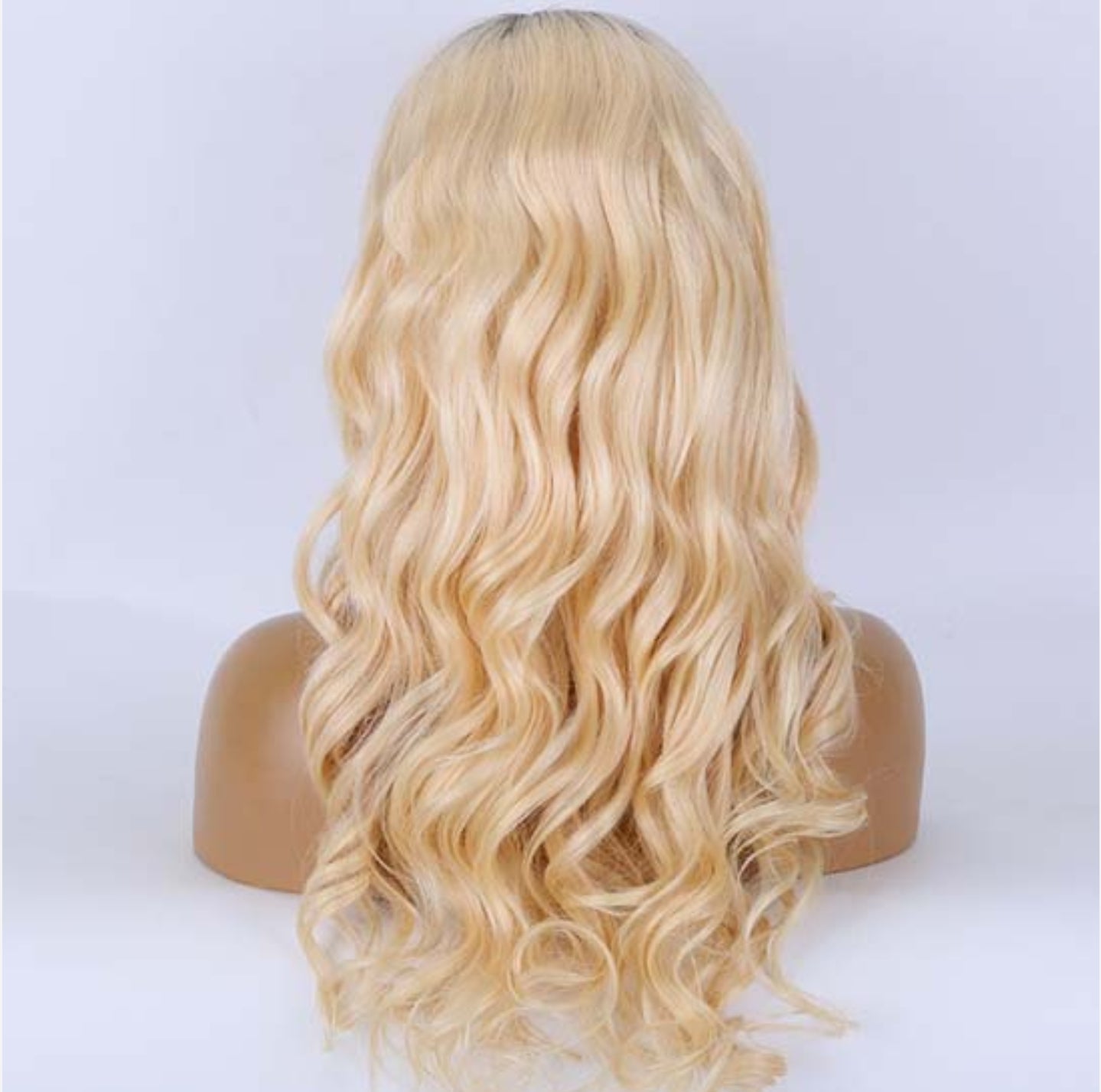 Clair de Lune" - Luminous Blonde Wig | Light Ash Brown Root | Natural Seamless