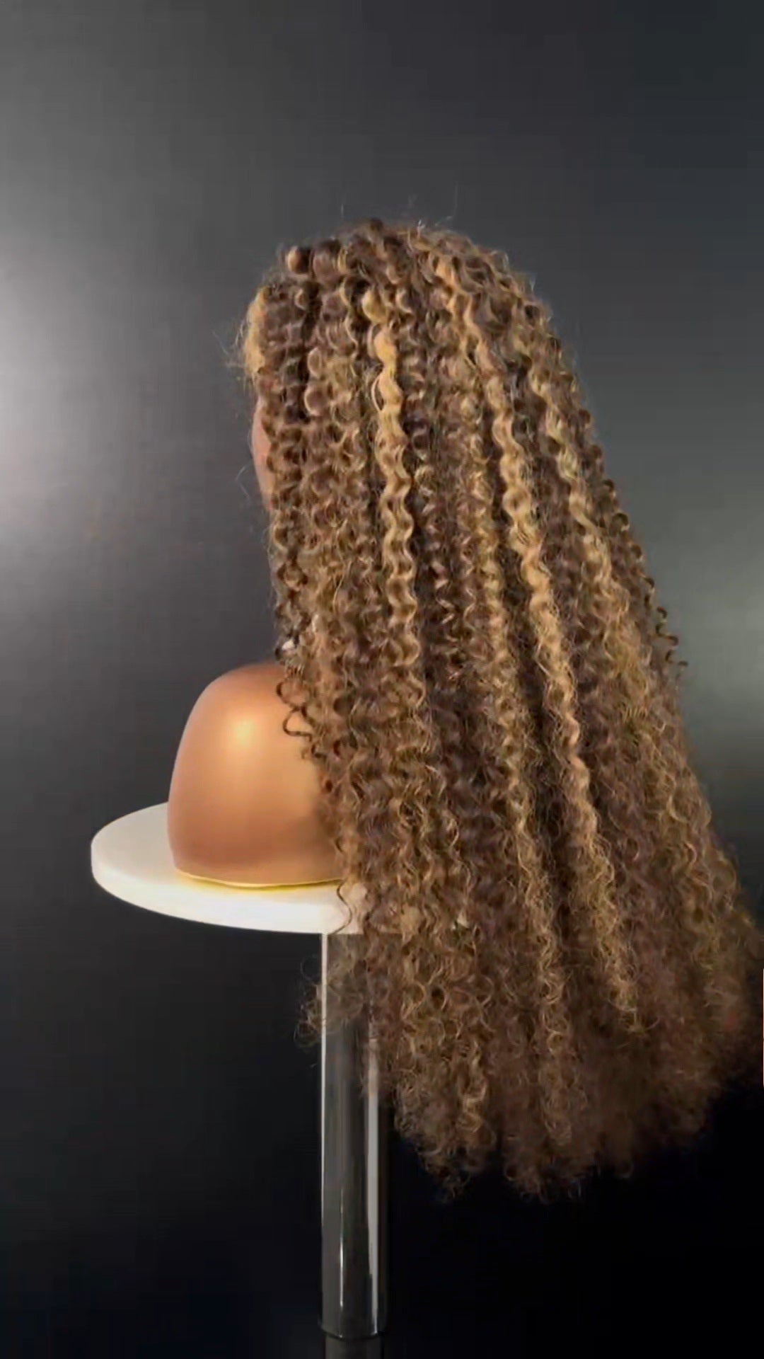 Aurore - Curly Lace Front Wig | Deep Brown & Golden Honey | Natural Shine