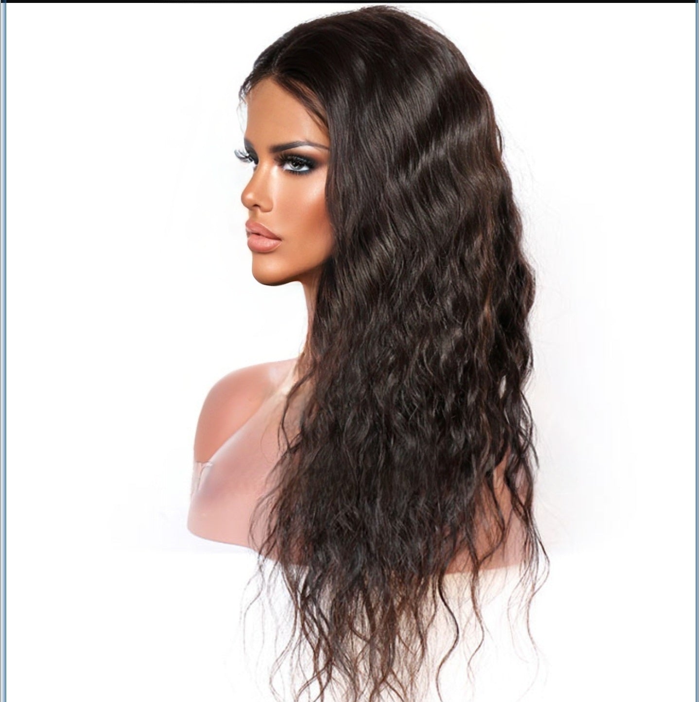 Élégance Profonde - Dark Deep Wave Lace Front Wig | Voluminous & Natural