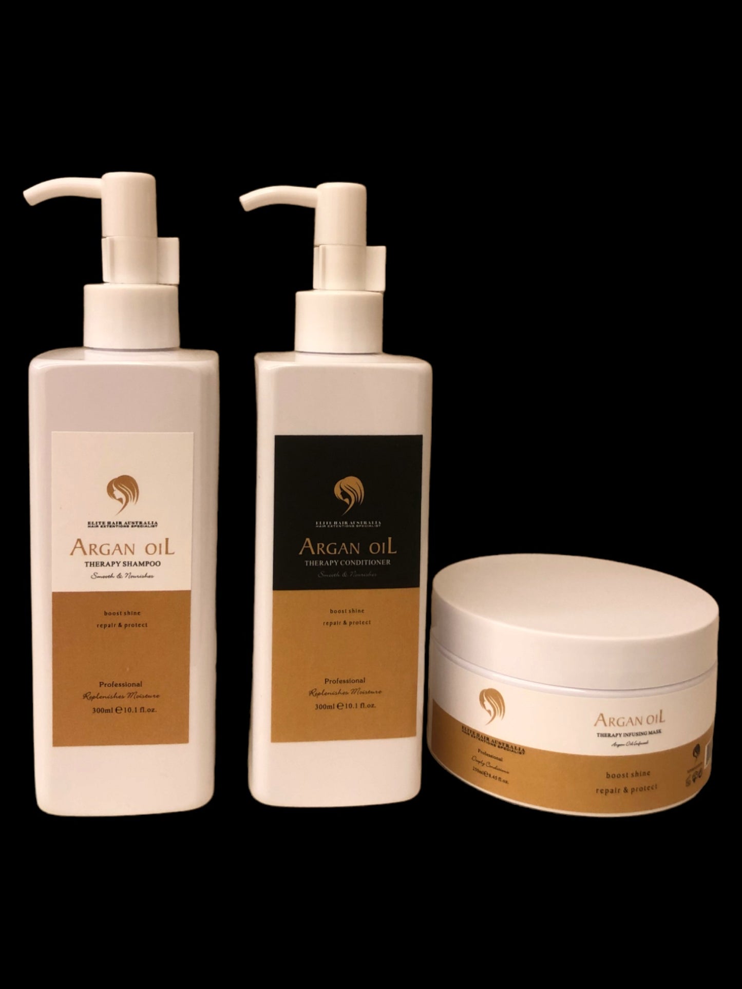 DELUXE PACKAGE! ARGAN OIL THERAPY SHAMPOO CONDITIONER MASK