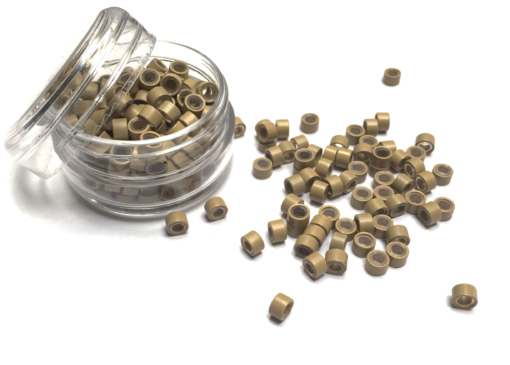 Silicone Lined Microbeads for Durable Hair Extensions