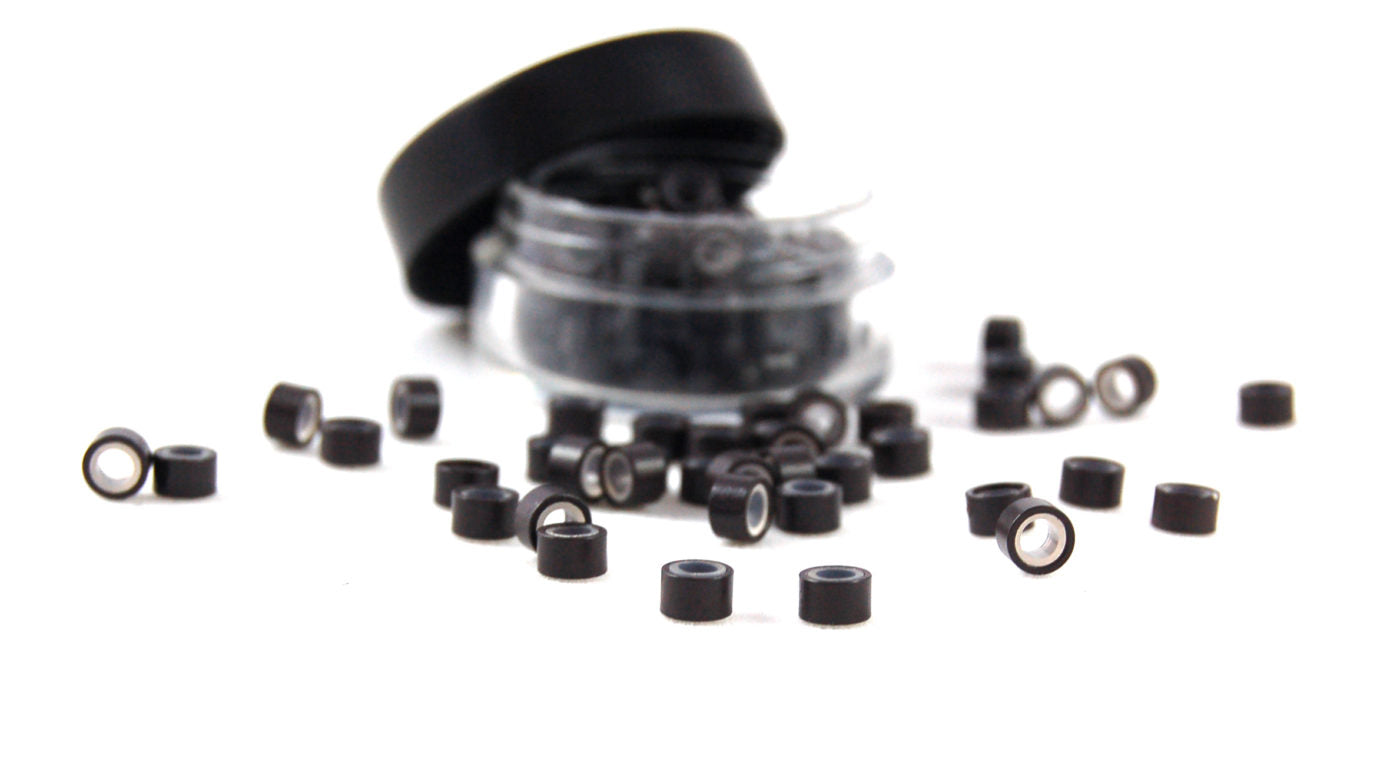 Silicone Lined Microbeads for Durable Hair Extensions