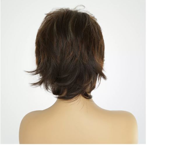 Rosa: Short Brown Ombre Human Hair Wig - Natural Look AU