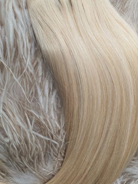 Ash Blonde Weft Hair: 20 Inches of Pure Elegance