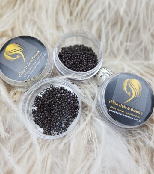 Nano Micro Rings - Black 100 Pieces