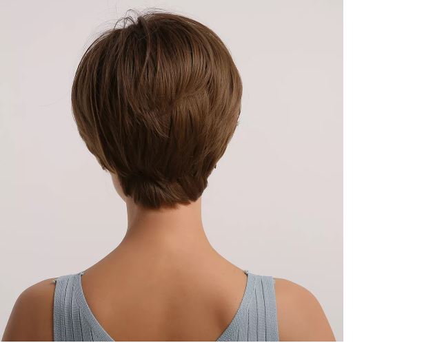 PERRUQUE SYNTHÉTIQUE COURTE BRUN