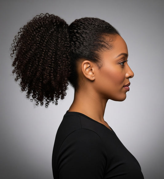 Afro Kinky Curly Ponytail Extension | Water Wave & Kinky Coily