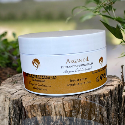 Hair Extension Care: Argan Oil Therapy Shampoo, Conditioner & Mask