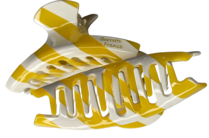Yellow Striped Claw Clip - Barrette La France | Ultimate Hold AU