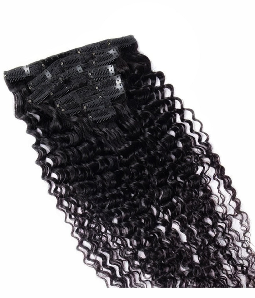 Curly clip in natural virgin Australia 