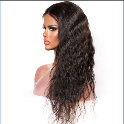 Élégance Profonde - Dark Deep Wave Lace Front Wig | Voluminous & Natural