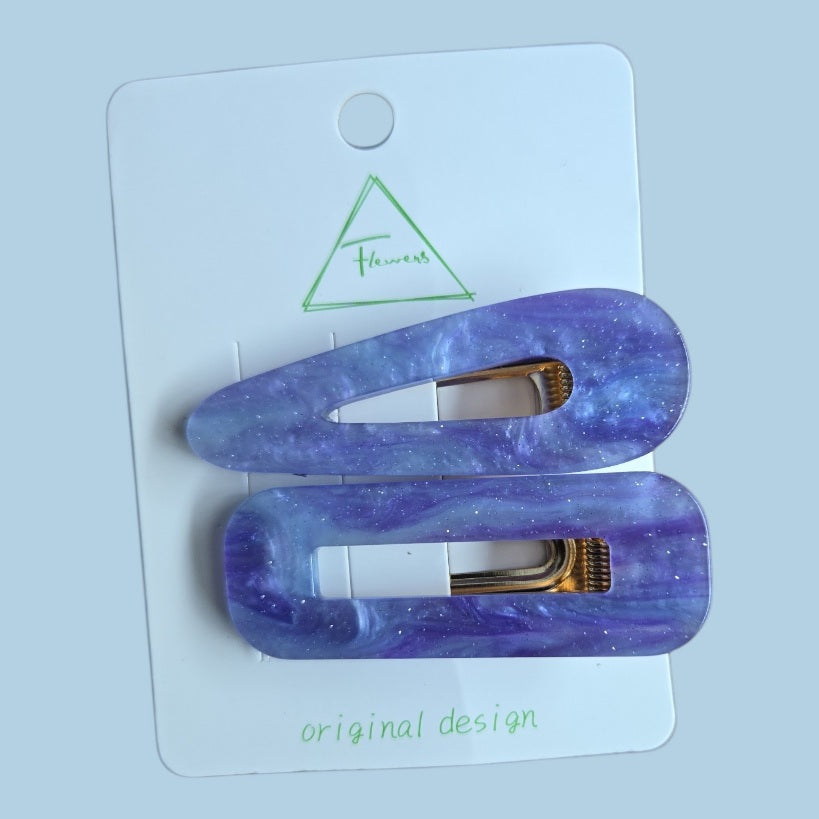 Handcrafted Resin Hair Clip Set (2-Pack) | Elite Hair Australia