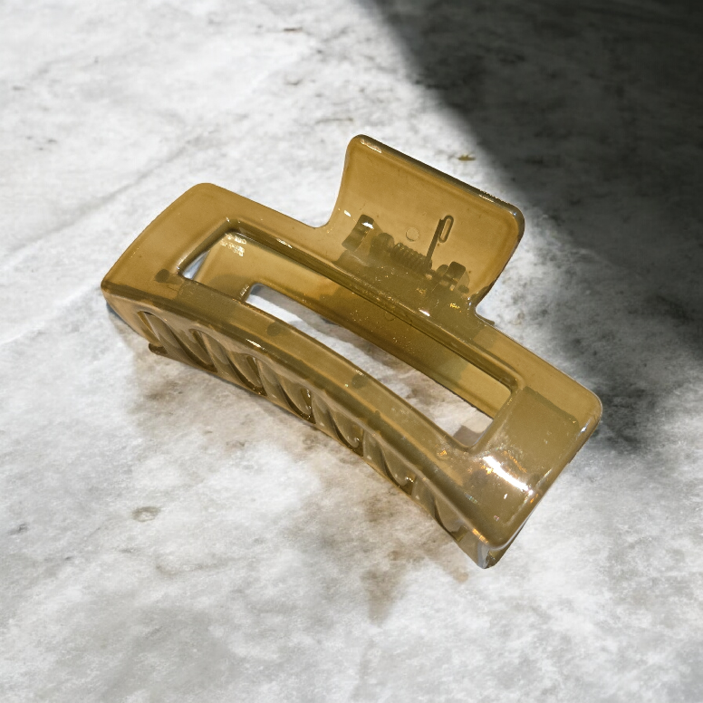 Large Rectangular Claw Clips | Translucent Non-Slip Jaws AU