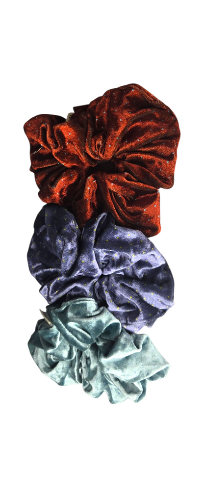 Oversized Velvet Polka Dot Scrunchies | Anti-Breakage AU