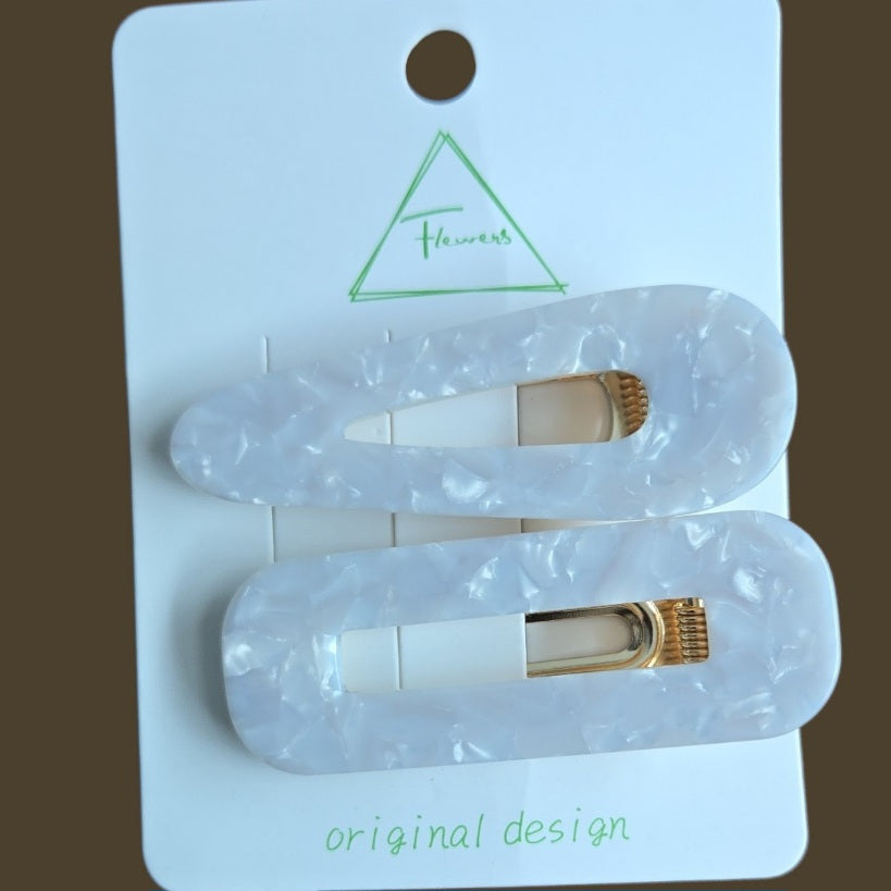 Handcrafted Resin Hair Clip Set (2-Pack) | Elite Hair Australia