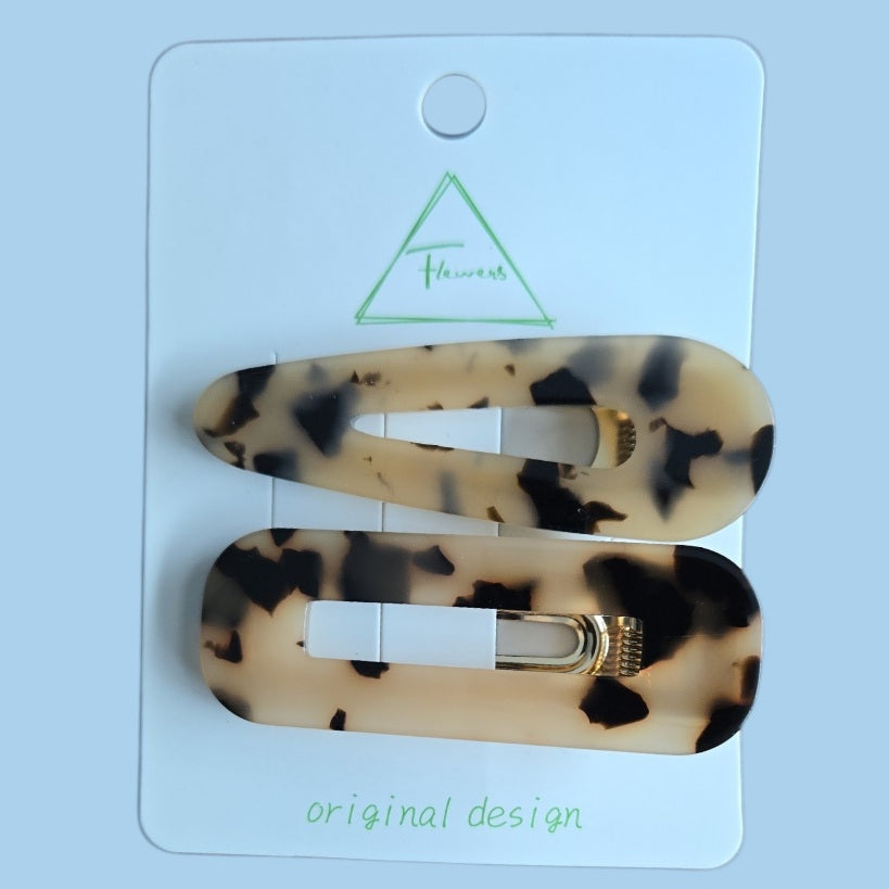 Handcrafted Resin Hair Clip Set (2-Pack) | Elite Hair Australia