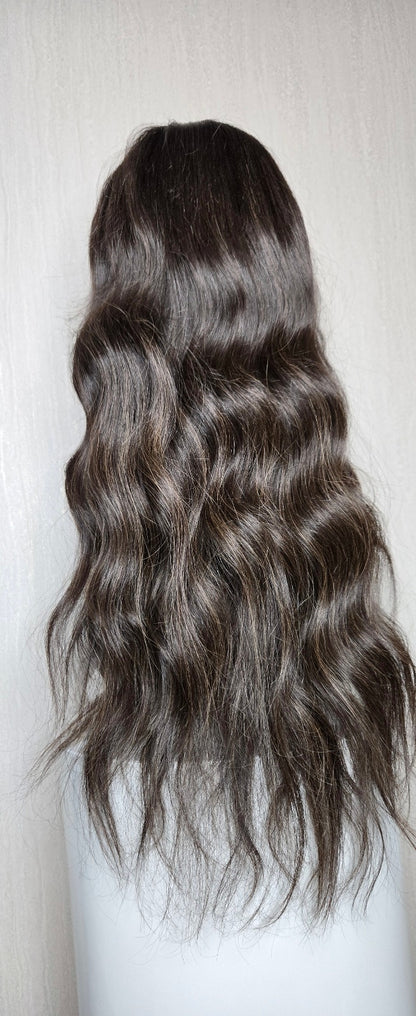 Capri | Sun-Kissed Brunette Caramel Highlights 13x5 Silk Lace Wig