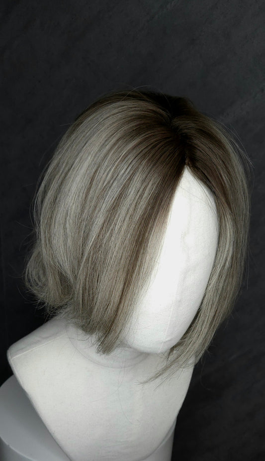 The Seren — 10" Mono Lace Front Hair Topper (Ash Blonde) | Perth, WA